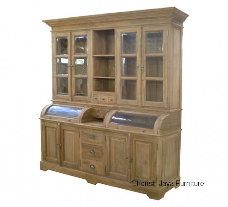 Code: SJCAB 008 Name: Convex Classica Cabinet  Size: W=240 x D=35-55 x H=220 cm Wood: Solid Teakwood